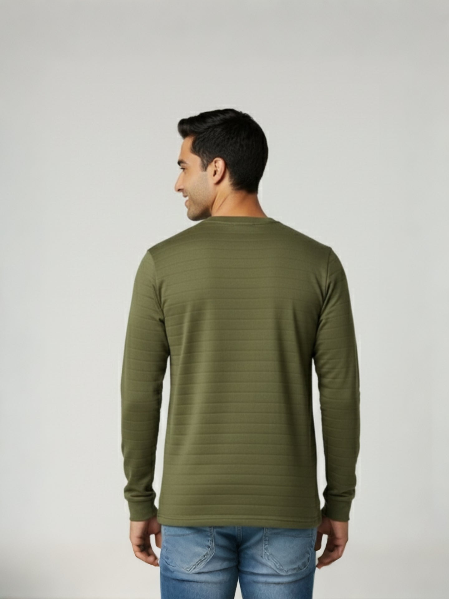 Men's Full Sleeve T-Shirt – Stylish Round Neck Cotton Blend Casual Wear