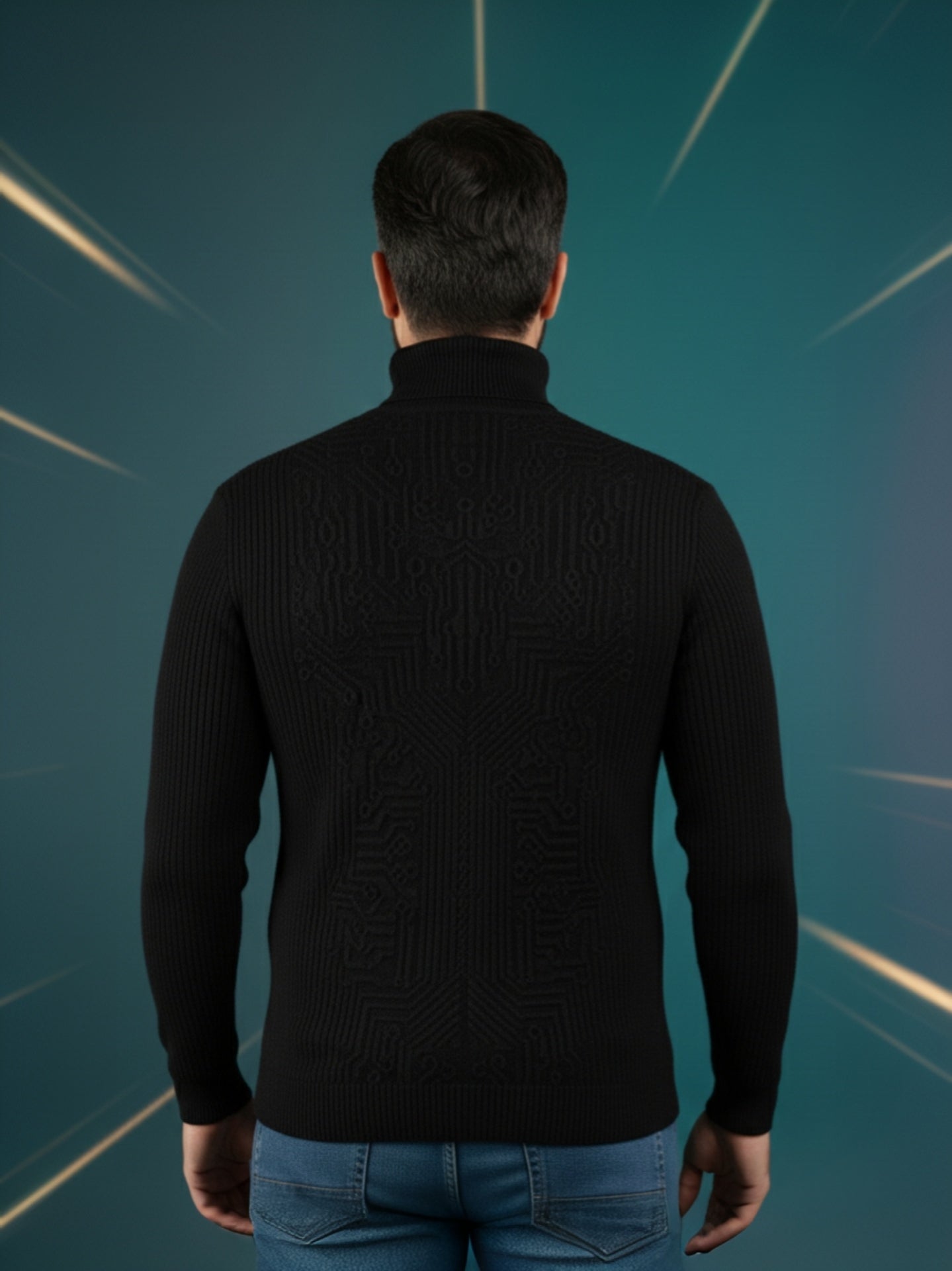 Men’s Premium High-Neck Winter Sweater | Soft Wool Ribbed Pullover | Warm & Stylish Winterwear