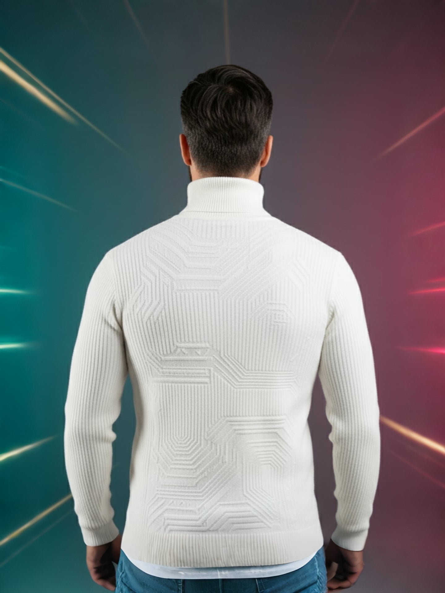 Men’s Premium High-Neck Winter Sweater | Soft Wool Ribbed Pullover | Warm & Stylish Winterwear