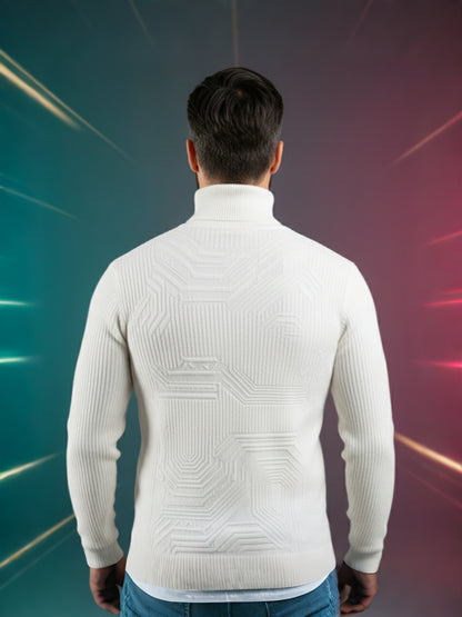 Men’s Premium High-Neck Winter Sweater | Soft Wool Ribbed Pullover | Warm & Stylish Winterwear