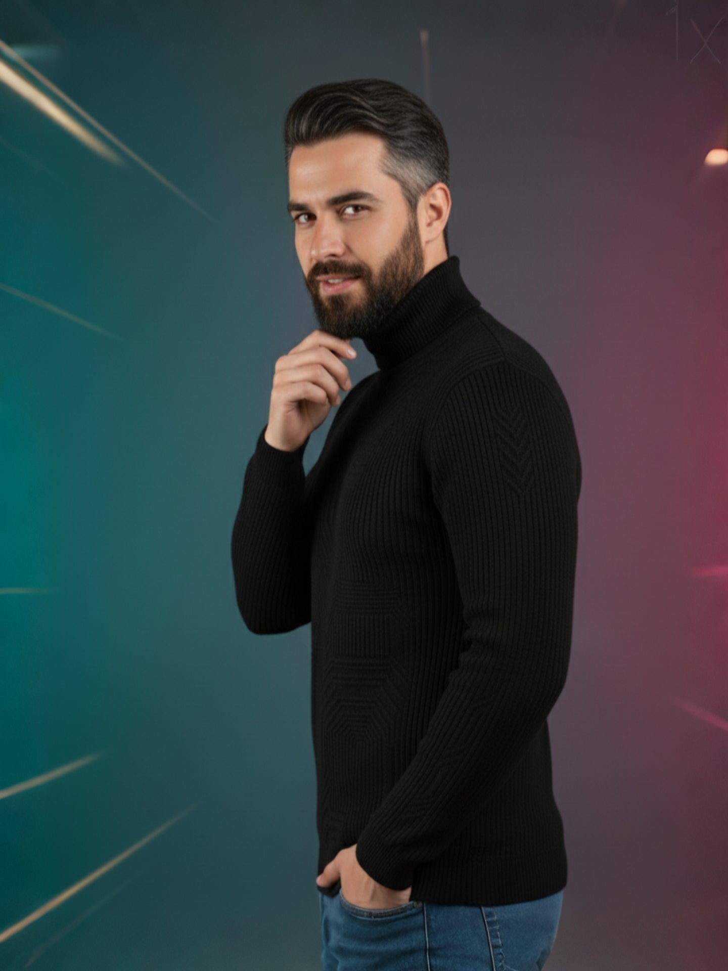 Men’s Premium High-Neck Winter Sweater | Soft Wool Ribbed Pullover | Warm & Stylish Winterwear