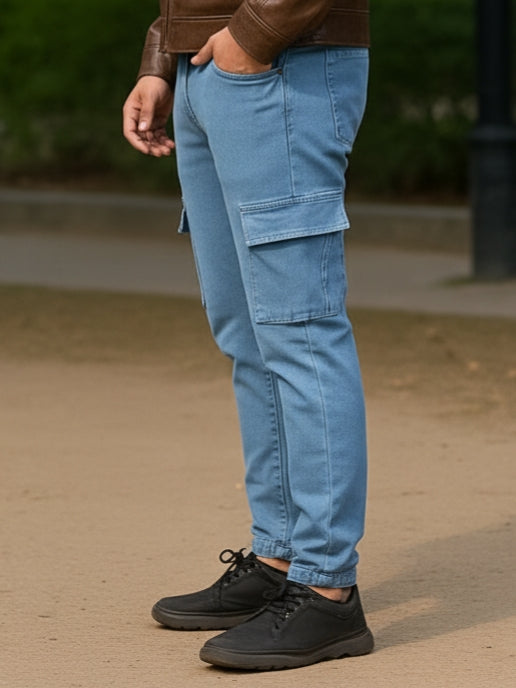 Men's Premium Cargo Jogger Pants | Stretchable RAB Pant | 6 Pocket Streetwear Joggers